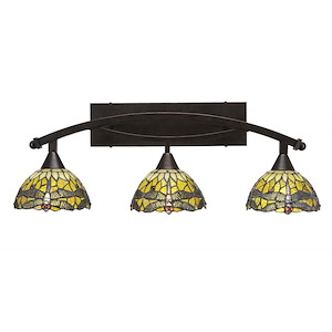Bow - 3 Light Bath Bar-10.5 Inches Tall and Inches Wide - 697117