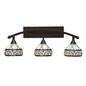 Bow - 3 Light Bath Bar-10.5 Inches Tall and Inches Wide - 697116