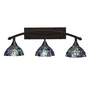 Bow - 3 Light Bath Bar-10.25 Inches Tall and Inches Wide - 697106
