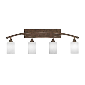 Bow - 4 Light Bath Bar-13.25 Inches Tall and 37.25 Inches Length - 1317877