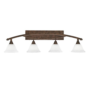 Bow - 4 Light Bath Bar-11 Inches Tall and 39.25 Inches Length - 1317867