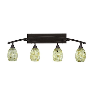 Bow - 4 Light Bath Bar-14 Inches Tall and 8.25 Inches Wide - 357444
