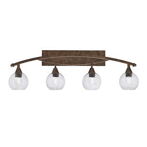 Bow - 4 Light Bath Bar-12.25 Inches Tall and 38.5 Inches Length - 1317872