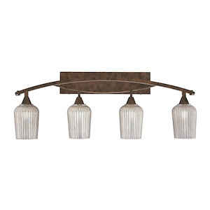 Bow - 4 Light Bath Bar-14.5 Inches Tall and 37.25 Inches Length - 1317879