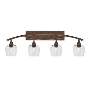 Bow - 4 Light Bath Bar-13 Inches Tall and 38.5 Inches Length - 1317875