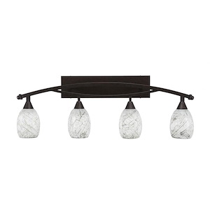 Bow - 4 Light Bath Bar-13.5 Inches Tall and Inches Wide - 697098