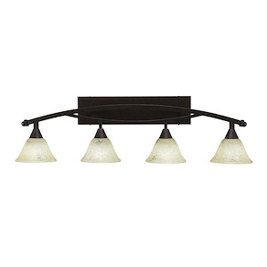 Bow - 4 Light Bath Bar-11.75 Inches Tall and 9.5 Inches Wide - 1146002