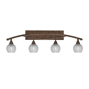 Bow - 4 Light Bath Bar-12.25 Inches Tall and 38.25 Inches Length - 1317873