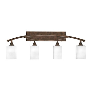 Bow - 4 Light Bath Bar-13.5 Inches Tall and 37 Inches Length - 1317878
