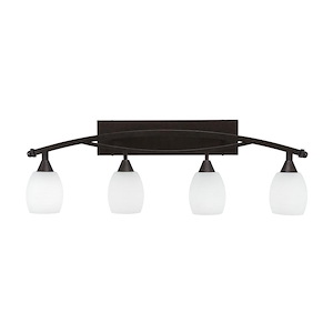 Bow - 4 Light Bath Bar-14 Inches Tall and 8.25 Inches Wide - 1146261