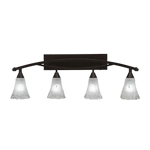 Bow - 4 Light Bath Bar-13.75 Inches Tall and 8.5 Inches Wide - 1147501