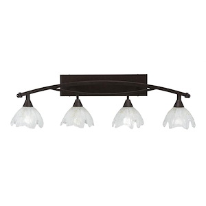 Bow - 4 Light Bath Bar-11 Inches Tall and 9 Inches Wide - 357289