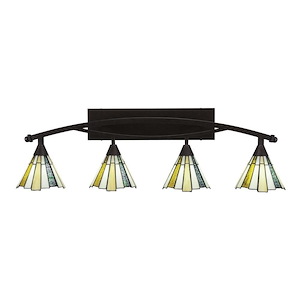 Bow - 4 Light Bath Bar-12.5 Inches Tall and Inches Wide - 697086