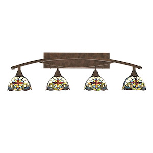 Bow - 4 Light Bath Bar-11.5 Inches Tall and 39 Inches Length - 1317891