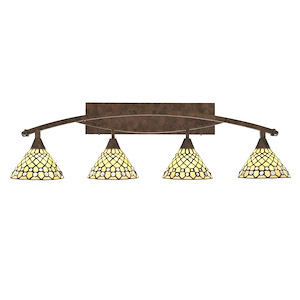 Bow - 4 Light Bath Bar-11.75 Inches Tall and 39.5 Inches Length - 1317869