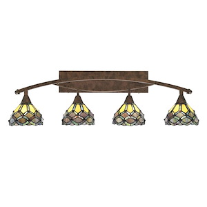 Bow - 4 Light Bath Bar-11.75 Inches Tall and 39.5 Inches Length - 1317894