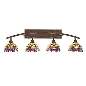 Bow - 4 Light Bath Bar-11.5 Inches Tall and 39.75 Inches Length - 1317895