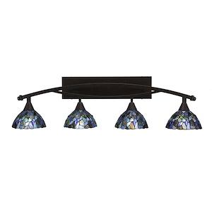 Bow - 4 Light Bath Bar-11.25 Inches Tall and Inches Wide - 697085