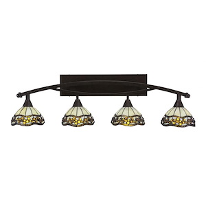 Bow - 4 Light Bath Bar-11.25 Inches Tall and Inches Wide - 697222
