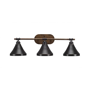 Blacksmith - 3 Light Bath Bar-8.75 Inches Tall and 7 Inches Wide - 697209