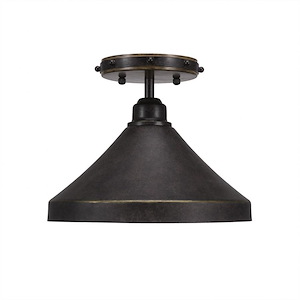 Blacksmith - 1 Light Semi-Flush Mount-8 Inches Tall and 10 Inches Wide - 697176