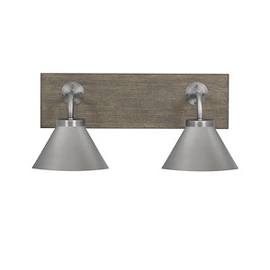 Oxbridge - 2 Light Bath Bar-8 Inches Tall and 17.5 Inches Length - 1272812