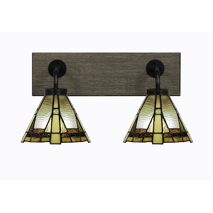 Oxbridge - 2 Light Bath Bar-9 Inches Tall and 17.5 Inches Length - 1272829