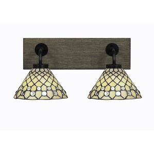 Oxbridge - 2 Light Bath Bar-8 Inches Tall and 17.75 Inches Length - 1272834