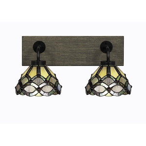 Oxbridge - 2 Light Bath Bar-8.5 Inches Tall and 17.25 Inches Length - 1272836