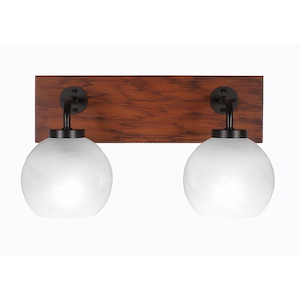 Oxbridge - 2 Light Bath Bar-9.75 Inches Tall and 16.5 Inches Length - 1261207