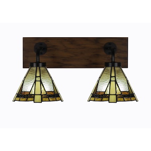 Oxbridge - 2 Light Bath Bar-9 Inches Tall and 17.5 Inches Length - 1272845