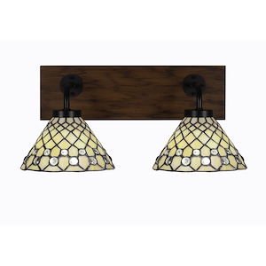 Oxbridge - 2 Light Bath Bar-8 Inches Tall and 17.75 Inches Length - 1272850