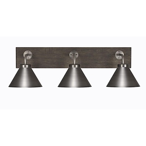 Oxbridge - 3 Light Bath Bar-8 Inches Tall and 27.5 Inches Length - 1272861
