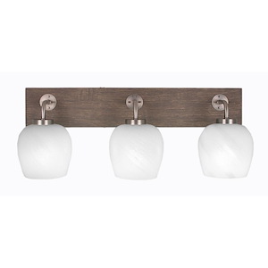 Oxbridge - 3 Light Bath Bar-10 Inches Tall and 26.5 Inches Length - 1262381