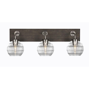 Oxbridge - 3 Light Bath Bar-9 Inches Tall and 26.25 Inches Length - 1272869