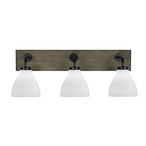 Oxbridge - 3 Light Bath Bar-9.75 Inches Tall and 26.75 Inches Length - 1260044