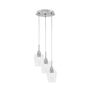 Array - 3 Light Cord Hung Cluster Pendalier-12.75 Inche Tall and 10.25 Inches Wide - 1335261