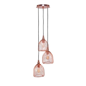 Plexus - 3 Light Cluster Pendalier-11.5 Inches Tall and 13.75 Inches Wide - 1152708