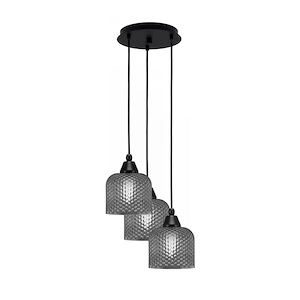 Array - 3 Light Cord Hung Cluster Pendalier-9.25 Inche Tall and 12 Inches Wide - 1335120