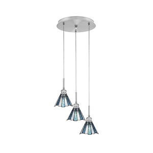 Array - 3 Light Cord Hung Cluster Pendalier-11.5 Inche Tall and 12.75 Inches Wide - 1335215