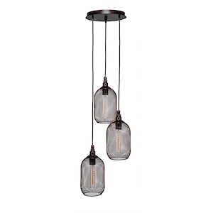 Plexus - 3 Light Cluster Pendalier-13.75 Inches Tall and 12.25 Inches Wide - 697329