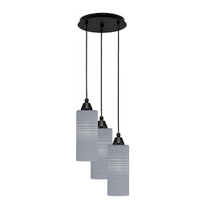 Array - 3 Light Cord Hung Cluster Pendalier-13 Inche Tall and 10.25 Inches Wide - 1335216