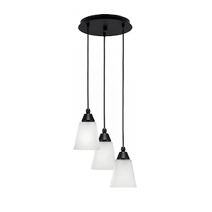 Array - 3 Light Cord Hung Cluster Pendalier-9 Inche Tall and 10.75 Inches Wide - 1335196