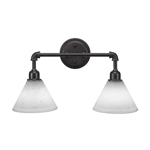 Vintage - 2 Light Bath Bar-11 Inches Tall and 20 Inches Length - 1339025