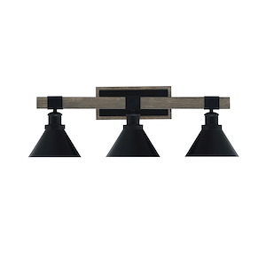 Tacoma - 3 Light Bath Bar-9 Inches Tall and 27 Inches Length - 1310859