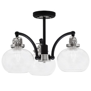 Easton - 3 Light Semi-Flush Mount-6.5 Inches Tall and 17.25 Inches Wide - 1299683