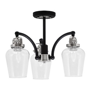 Easton - 3 Light Semi-Flush Mount-7.5 Inches Tall and 15.25 Inches Wide - 1299659