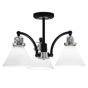 Easton - 3 Light Semi-Flush Mount-5.75 Inches Tall and 17.25 Inches Wide - 1299660