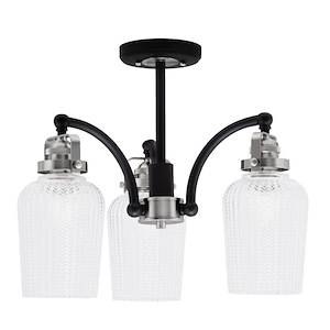Easton - 3 Light Semi-Flush Mount-8.5 Inches Tall and 15.25 Inches Wide - 1299669