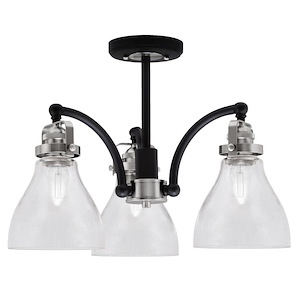 Easton - 3 Light Semi-Flush Mount-7.25 Inches Tall and 16.5 Inches Wide - 1299771